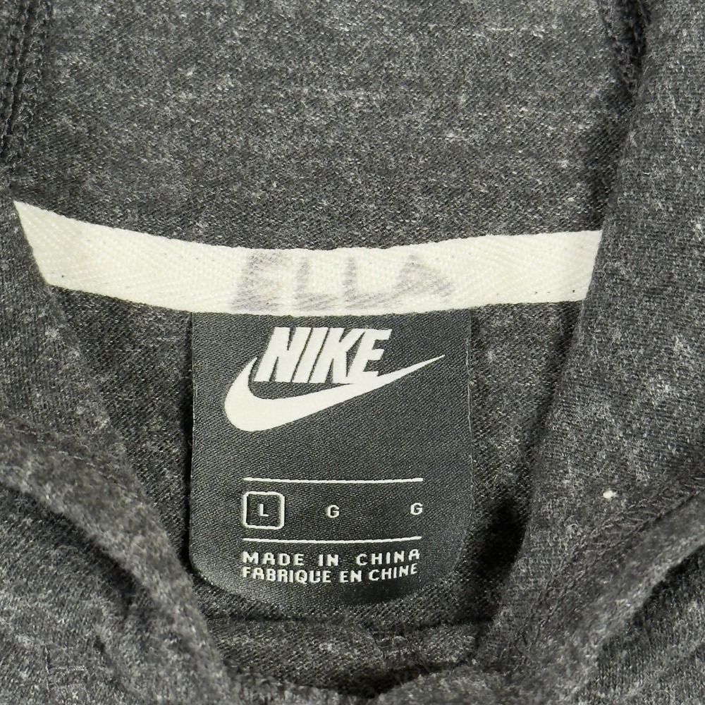 Nike Pullover Hoodie Womens Large Heather Charcoal Long Sleeve Sweatshirt *READ* - Picture 3 of 10